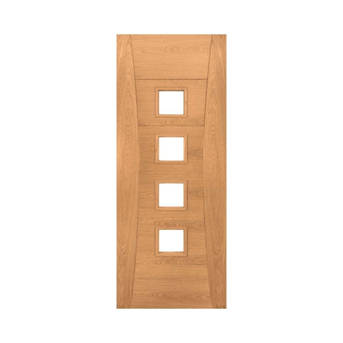 Deanta Pamplona Prefinished Oak Internal FD30 Fire Door with Glass