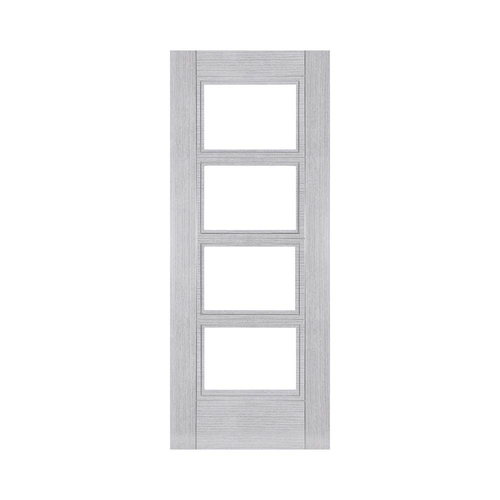 Deanta Montreal Prefinished Light Ash Grey Internal FD30 Fire Door with Glass