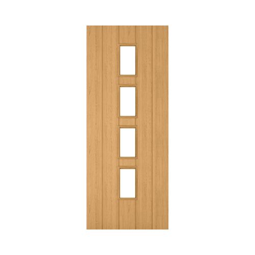 Deanta Galway Unfinished Oak Internal FD30 Fire Door with Glass