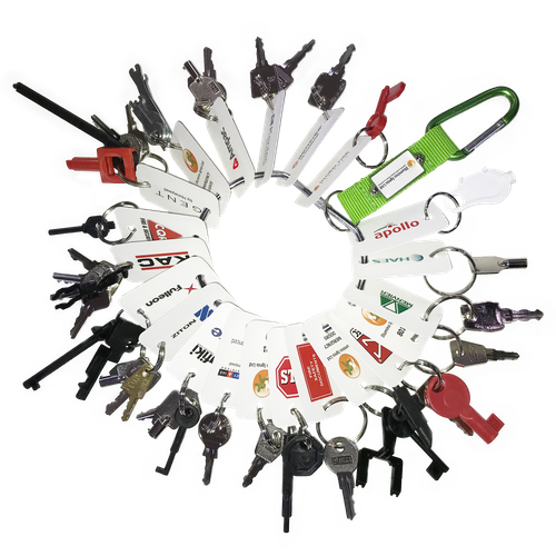 Fire Alarm & Emergency Lighting Keyring Set