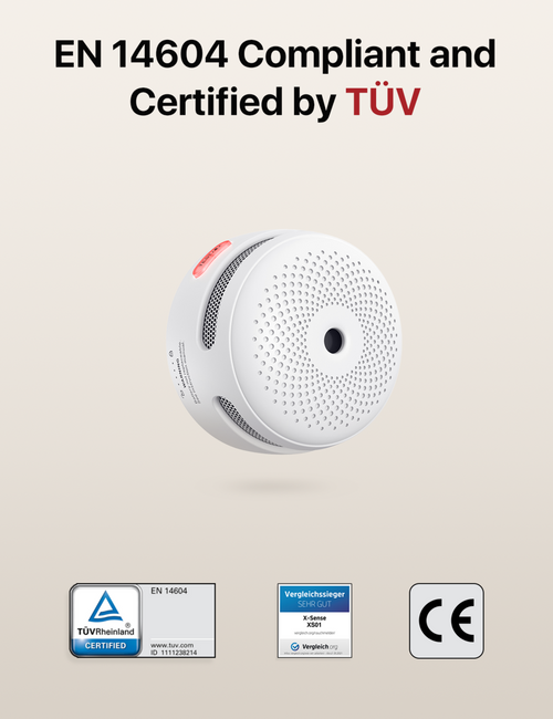 X-Sense XS01 Mini 10-Year Battery Standalone Smoke Detector