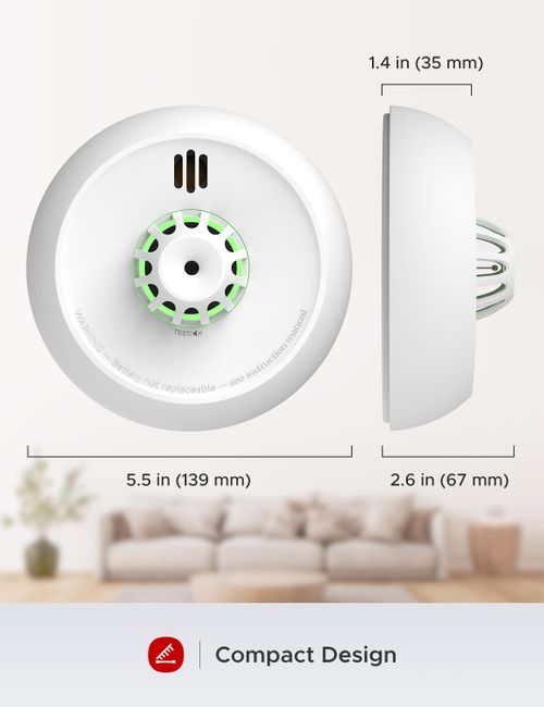 X-Sense XH02-M: Wireless Heat Detector with 7-Year Lifespan and Home Security System Access