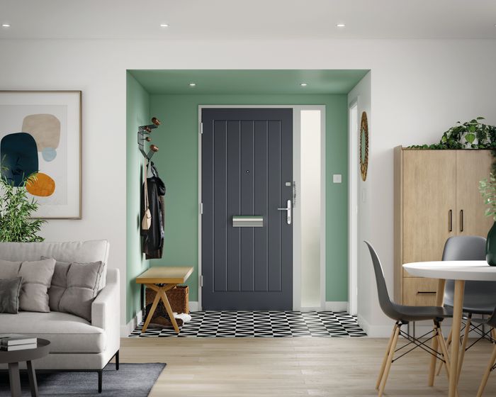 FD30 Internal Flat Entrance Doorset + Top & Side lights