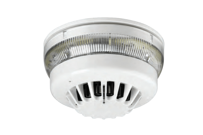 Sounder VAD detector base for addressable fire systems