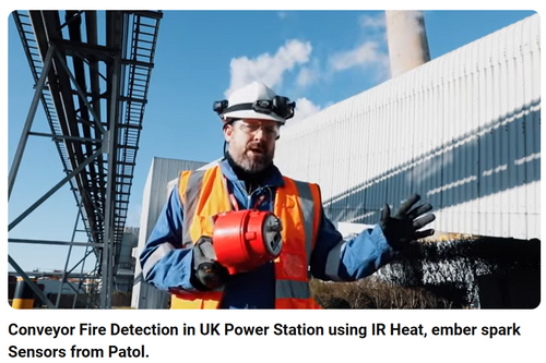 Conveyor Fire Detection using IR Heat & Ember Spark Sensors at Aberthawe Power Station.
