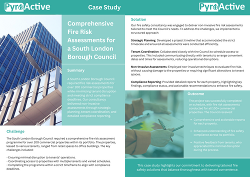 Comprehensive Fire Risk Assessment for a South London Borough Council