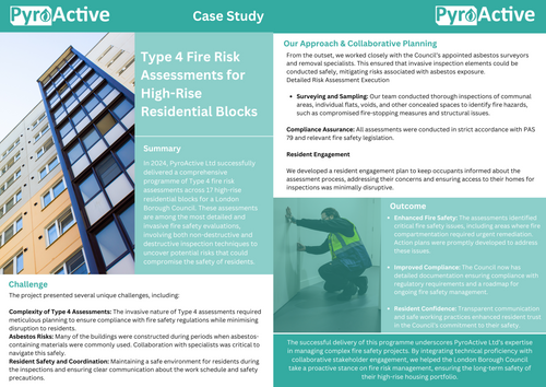 Type 4 Fire Risk Assessments for High-Rise Residential Blocks