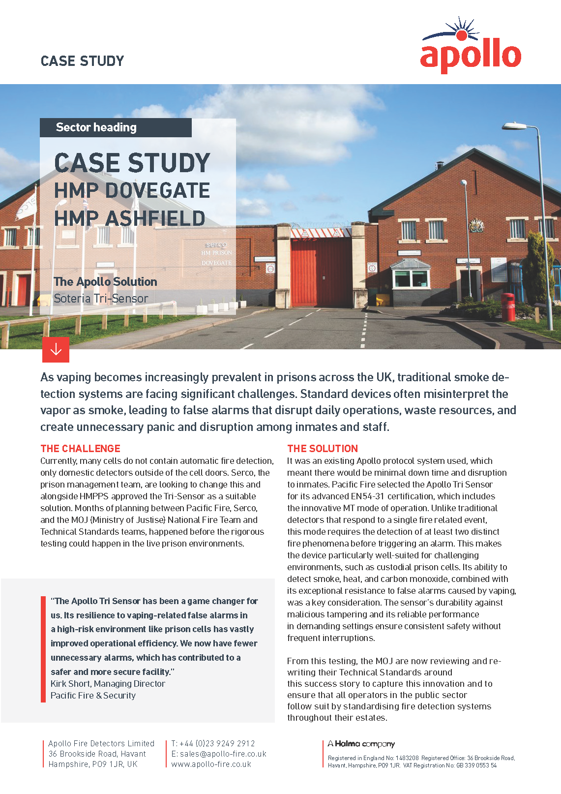 CASE STUDY HMP DOVEGATE HMP ASHFIELD