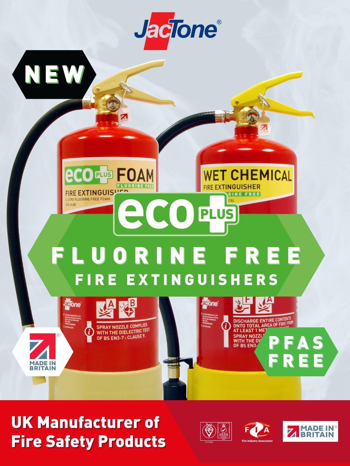Jactone Launches New Eco PLUS Fluorine Free Fire Extinguishers