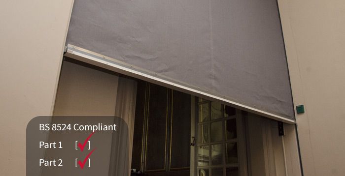 COOPERS FIRE, THE FIRST FIRE CURTAIN MANUFACTURER TO BE FULLY BS 8524 PARTS 1 & 2 COMPLIANT