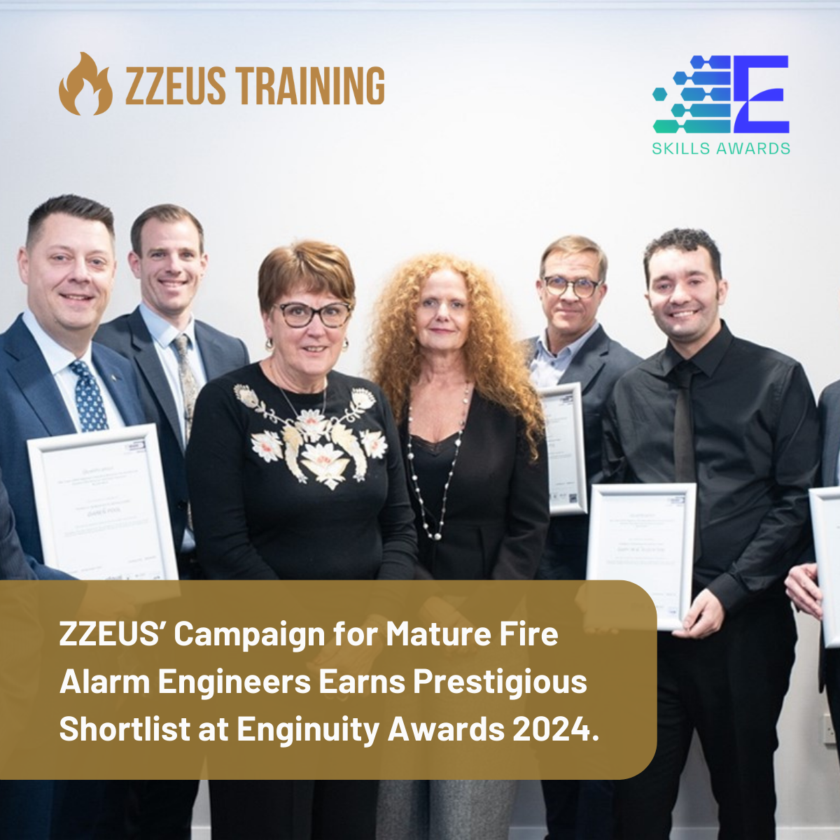 ZZEUS’ Campaign for Mature Fire Alarm Engineers Earns Prestigious Shortlist at Enginuity Awards 2024