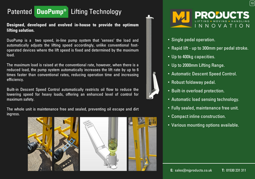DuoPump Dual-Speed Lifting Technology