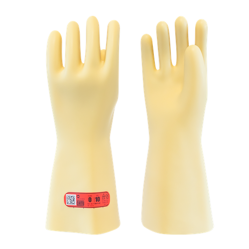 CATU CG-10 Insulating Natural Rubber Dielectric Safety Electrician's Gloves, Class 0