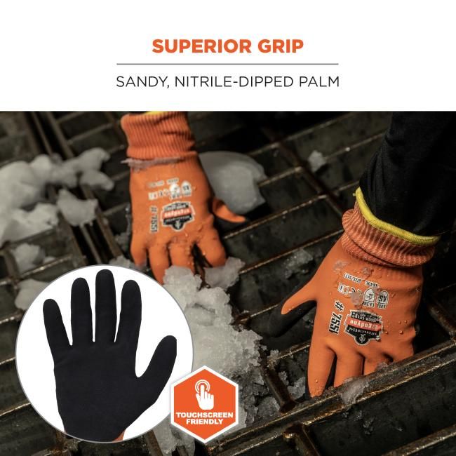 ProFlex 7551 Coated Cut-Resistant Winter Work Gloves - ANSI/ISEA 105-2016 A5, EN 388: 4X43E, Waterproof