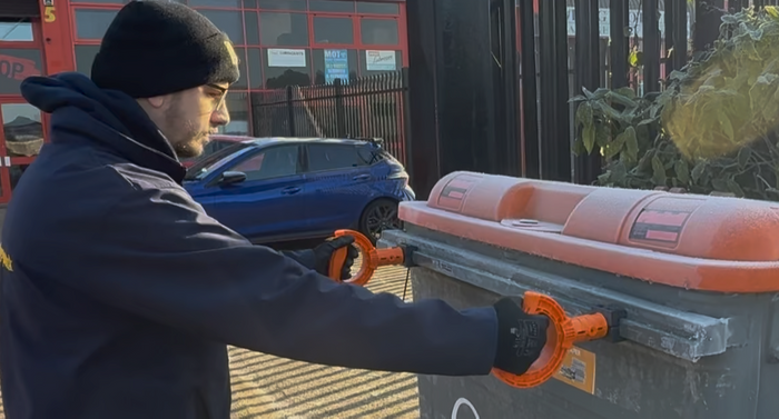 New! Wheelie Safe® Safety Handles for waste bins