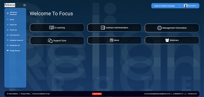 Focus Customer Portal