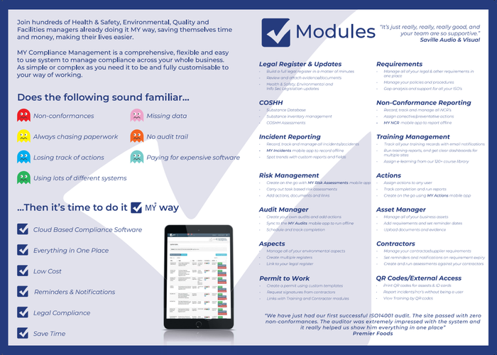 MY Compliance Management : your one-stop solution for HSEQ compliance