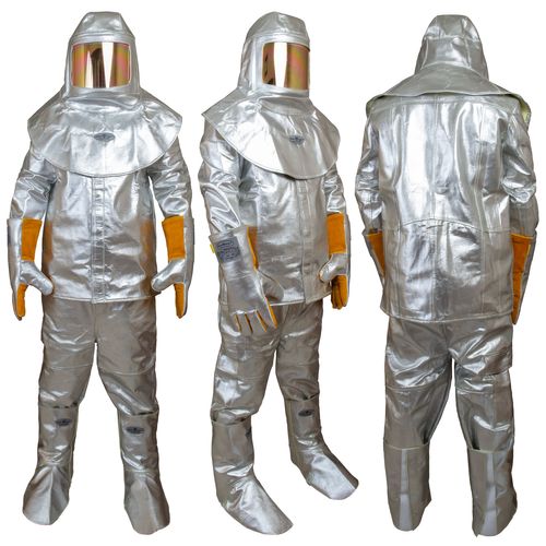 Aluminized molten metals and heat resistance Safety Suit