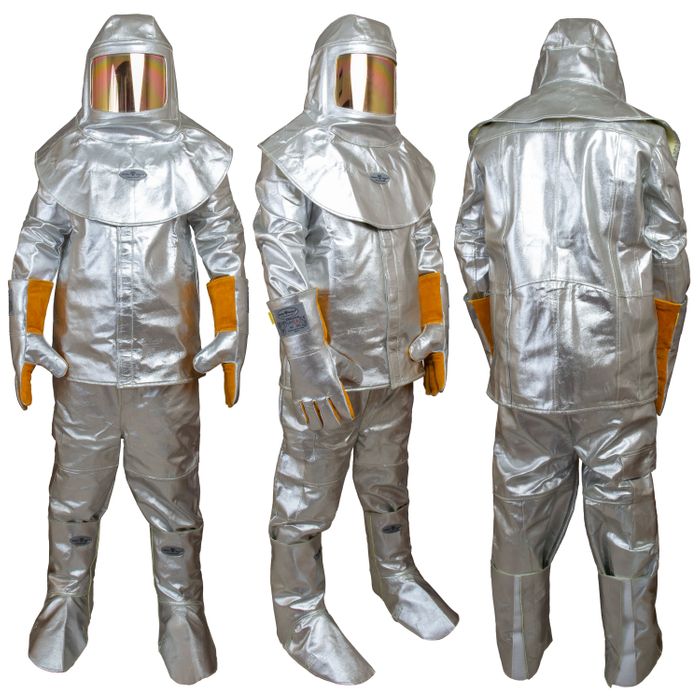 Aluminized molten metals and heat resistance Safety Suit