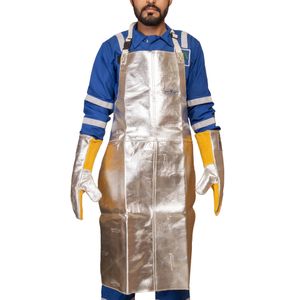 ALUMINIZED MOLTEN METAL AND HEAT RESISTANT SAFETY APRON