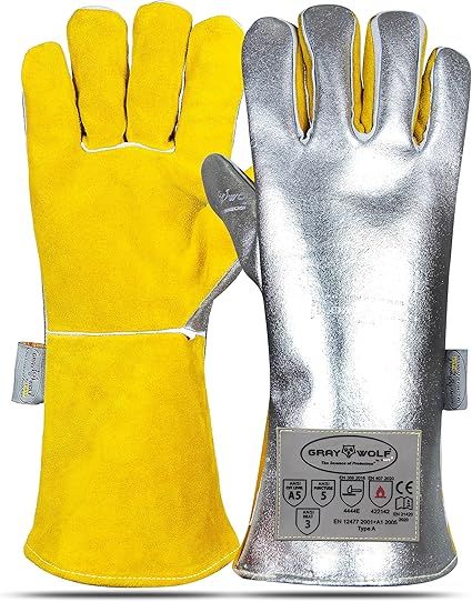 GRAYWOLF® Aluminized molten metal and heat resistance Safety Gloves