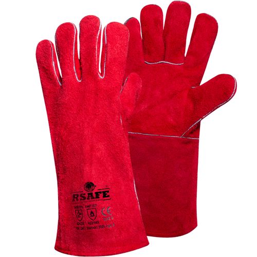 Red Cow Split Leather Mig Welding Glove