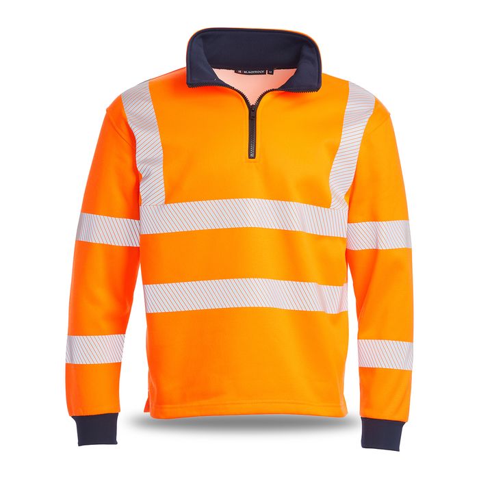 80323 Blackrock 1/4 Zip Hi Vis Sweatshirt