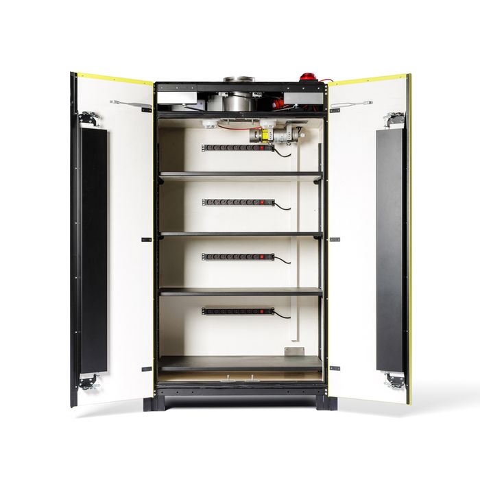 2 DOOR LITHIUM-ION STORAGE CHARGE AND STORAGE CABINET – VDMA CERTIFIED
