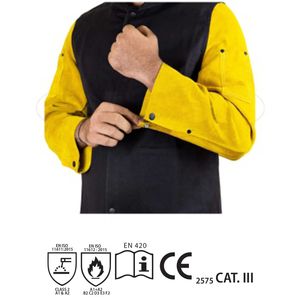 Gray Wolf FR Cotton, Leather Sleeve Jacket