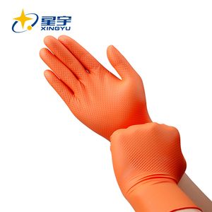 multi purpose nitrile gloves diamond pattern anti slip