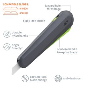 Slice Auto-Retractable Squeeze-Trigger Utility Knife
