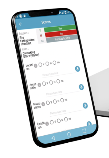 Audits, risk assessments, safety tools, vehicle and facility checks, safety conversations (app)