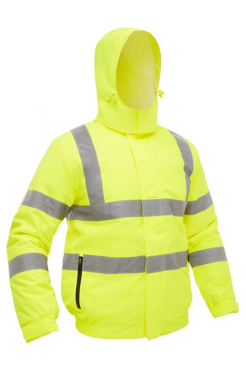 BISLEY WORKWEAR: HI VIS WET WEATHER RIPSTOP BOMBER JACKET