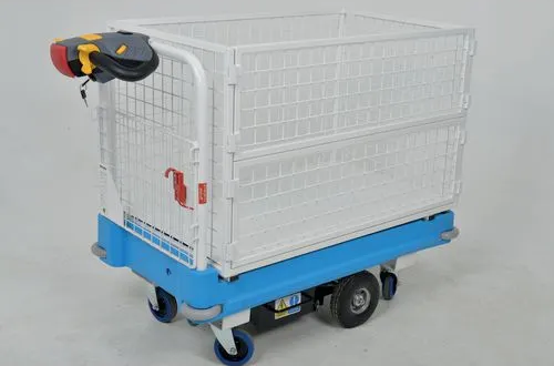 Powered Go Far Platform Truck with 4-Sided Cage