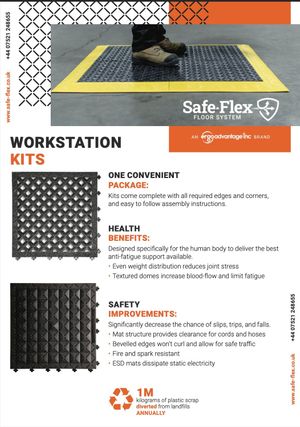 One Convenient Package: Safe-Flex™ Workstation Mat Sell Sheet
