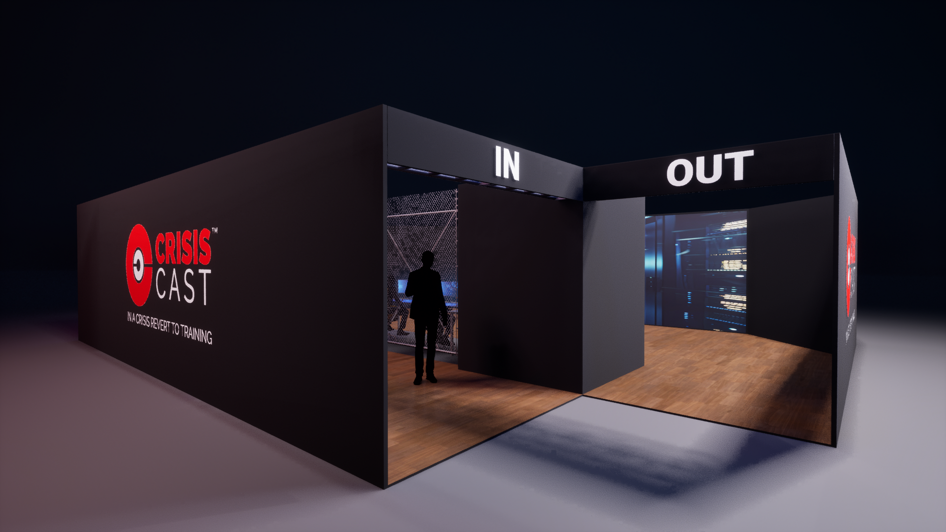 Data Centre Live Demonstrator by Crisis cast mock-up