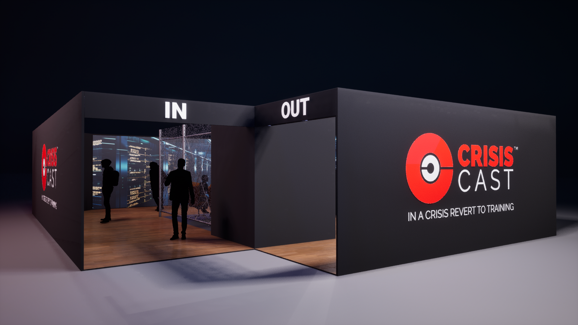 Data Centre Live Demonstrator by Crisis cast mock-up