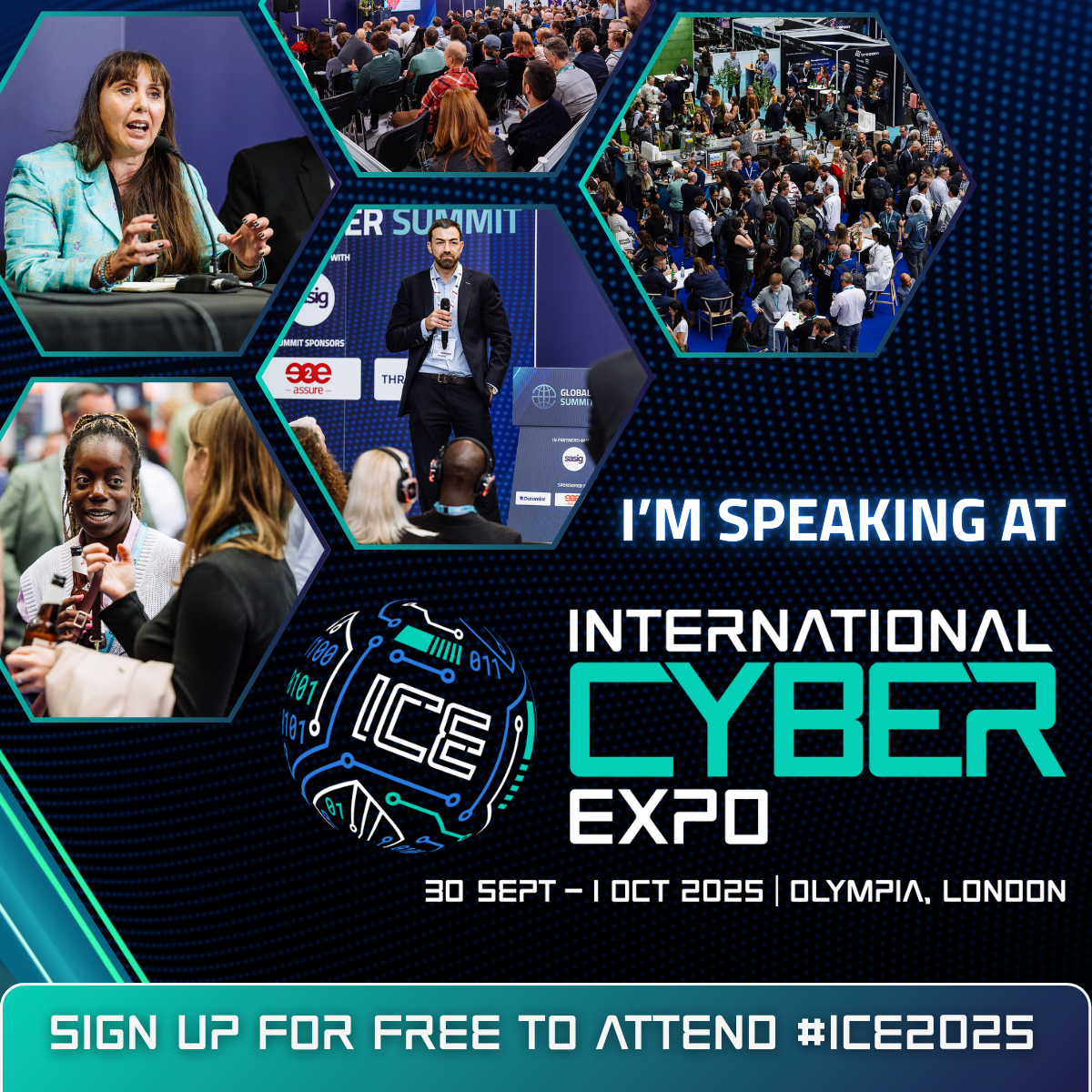 I'm speaking at International Cyber Expo 2025 LinkedIn Post