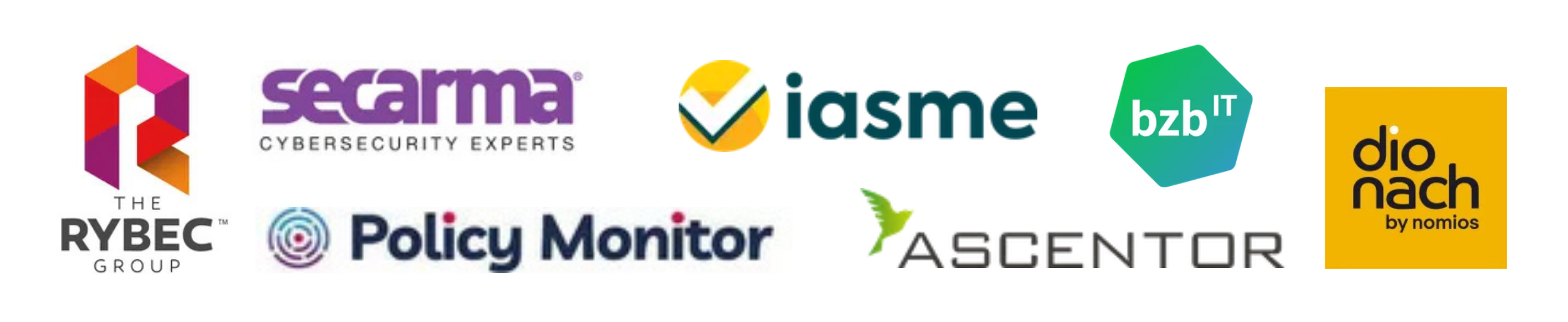 2025 IASME Pavilion Members:The Rybec Group, Secarma, IASME, BZB IT, Dionach (by Nomios), Policy Monitor, Ascentor.