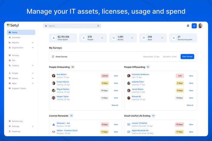 Setyl - IT Asset and License Management Platform (ITAM)