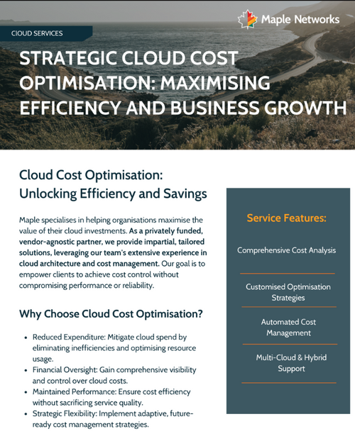 Maple Networks: Cloud Cost Optimisation Service 