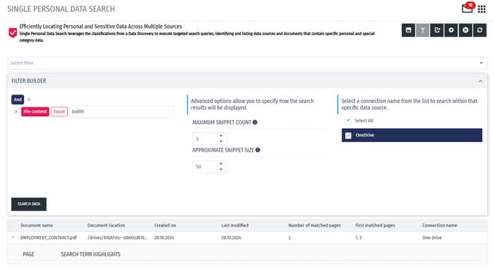 DPM Personal Data Discovery 