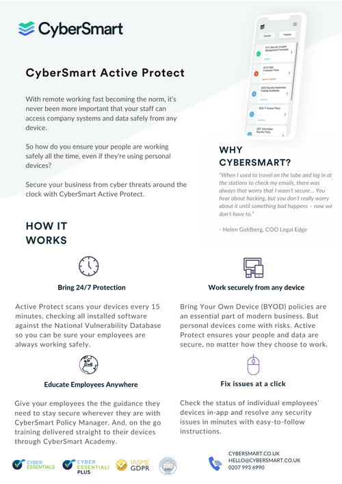 CyberSmart Active Protect
