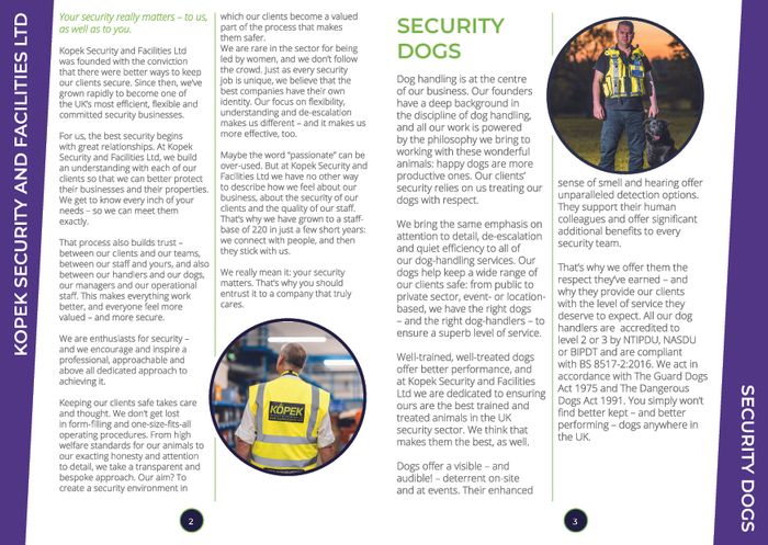 Kopek Security & Facilities Brochure