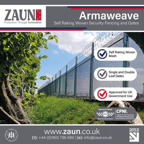 Armaweave by Zaun - Self Raking Woven Security Fencing and Gates