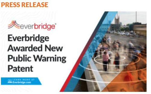 Everbridge Awarded New Public Warning Patent Enabling 5G Multicast Content Distribution for Its Next-Generation Population Alerting Platform Amid COVID-19 Pandemic