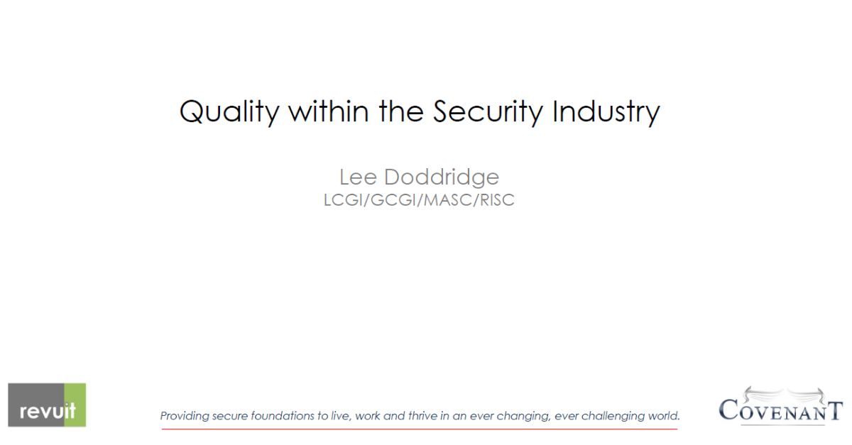 Lee Doddridge talk