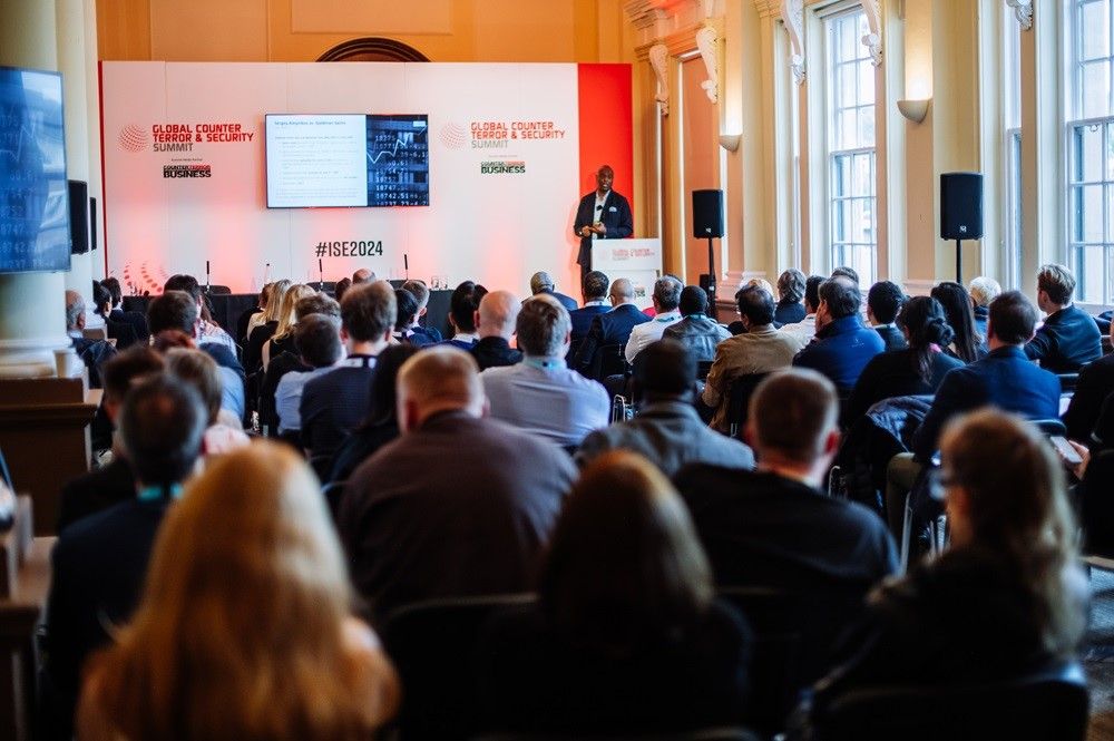 Miguel Clarke speaking on the Global Counter Terror & Security Summit