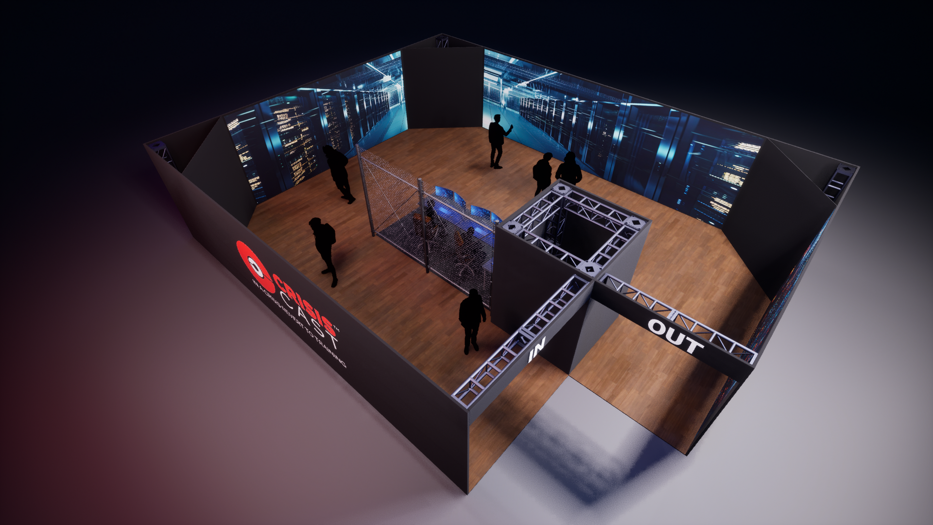 Data Centre Live Demonstrator by Crisis Cast - mock up