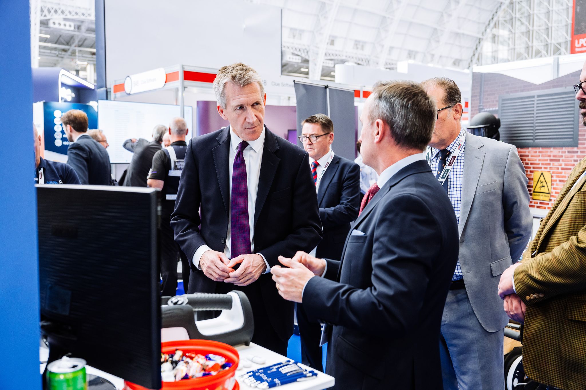 UK Minister of State for Security, Dan Jarvis, at the SCEG Pavilion at International Security Expo 2024